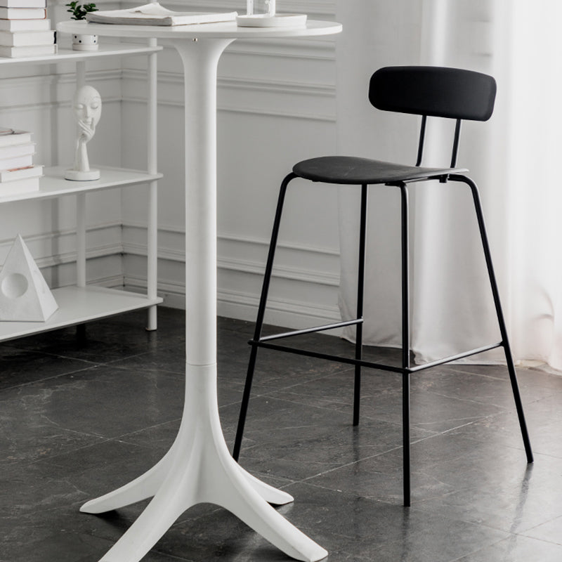 Scandinavian Milk Tea Shop Metal Bar Stool Matte Finish Footrest Stool