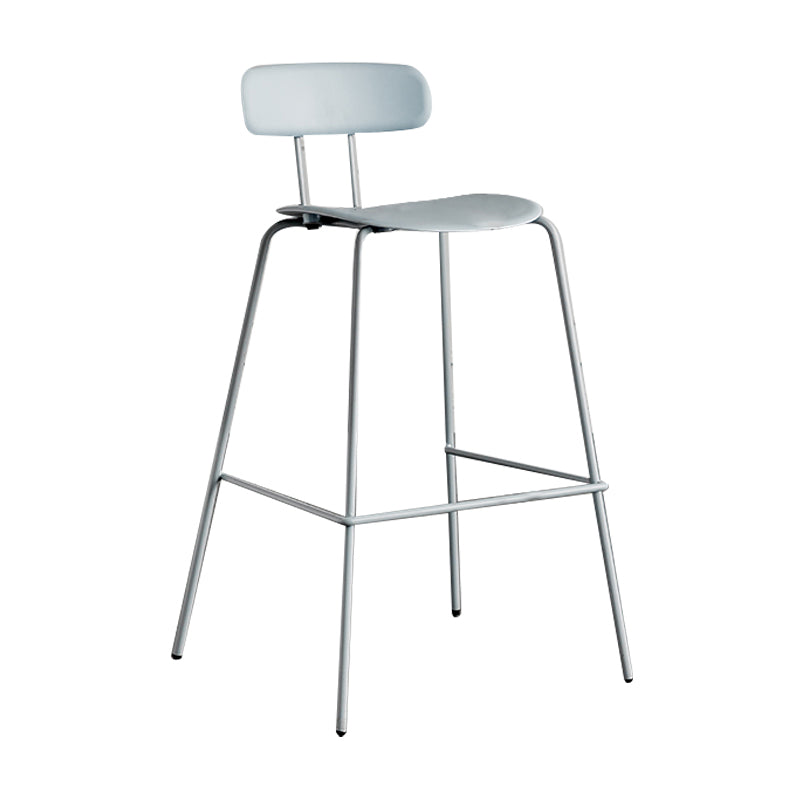 Scandinavian Milk Tea Shop Metal Bar Stool Matte Finish Footrest Stool