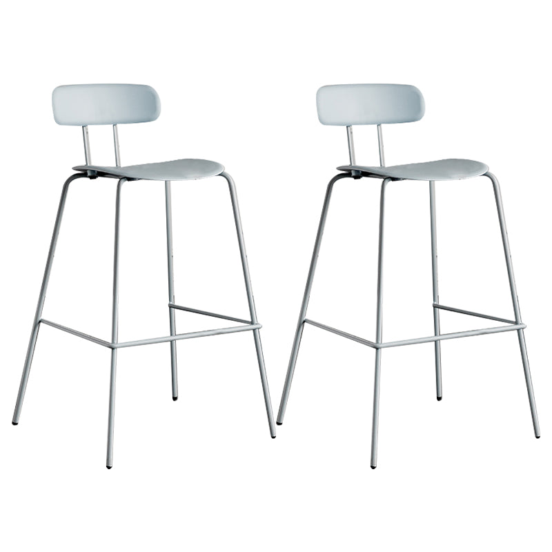 Scandinavian Milk Tea Shop Metal Bar Stool Matte Finish Footrest Stool
