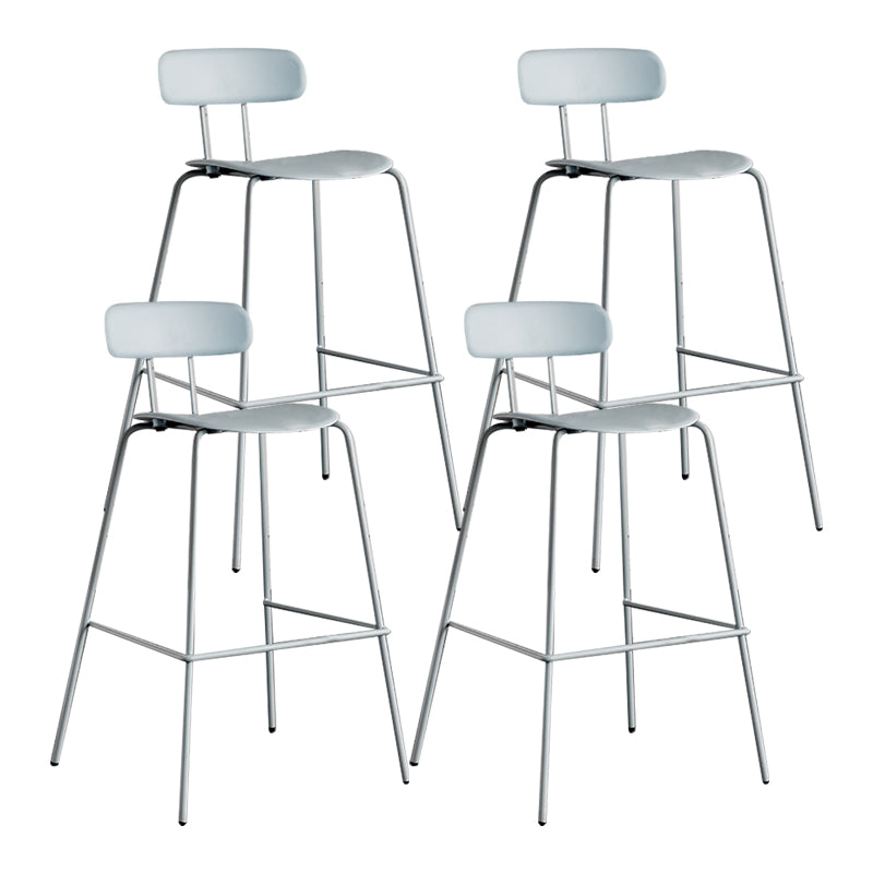 Scandinavian Milk Tea Shop Metal Bar Stool Matte Finish Footrest Stool