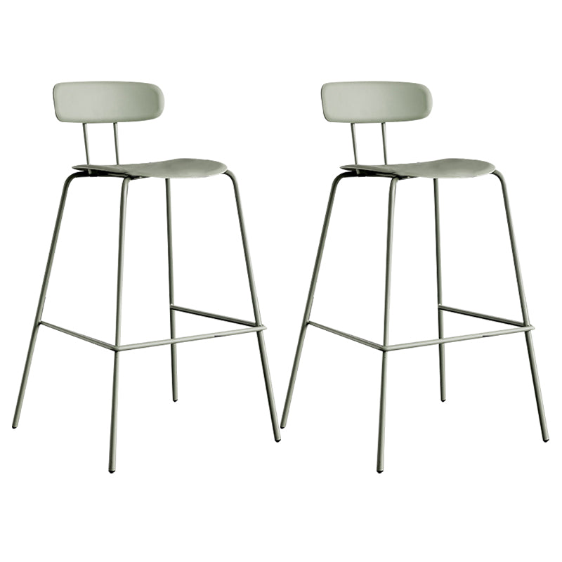 Scandinavian Milk Tea Shop Metal Bar Stool Matte Finish Footrest Stool