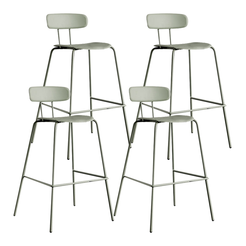 Scandinavian Milk Tea Shop Metal Bar Stool Matte Finish Footrest Stool