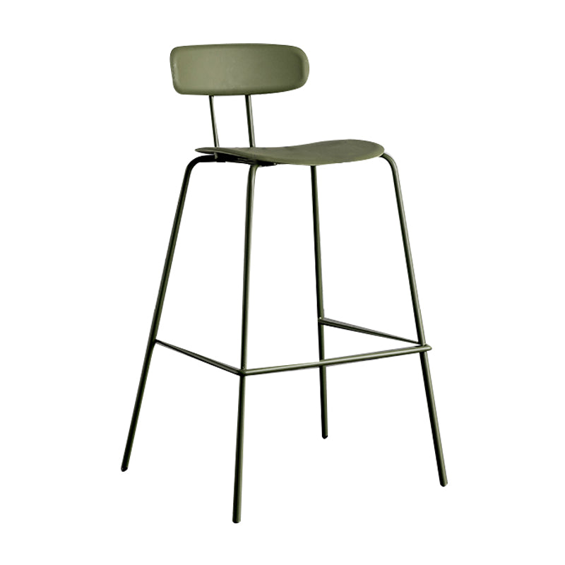 Scandinavian Milk Tea Shop Metal Bar Stool Matte Finish Footrest Stool