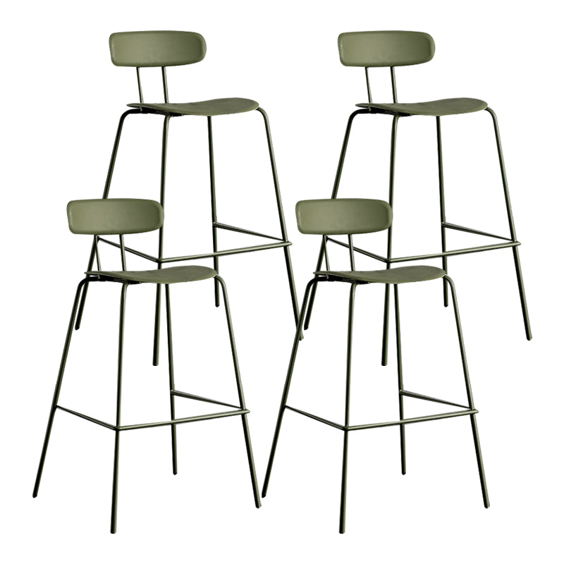 Scandinavian Milk Tea Shop Metal Bar Stool Matte Finish Footrest Stool