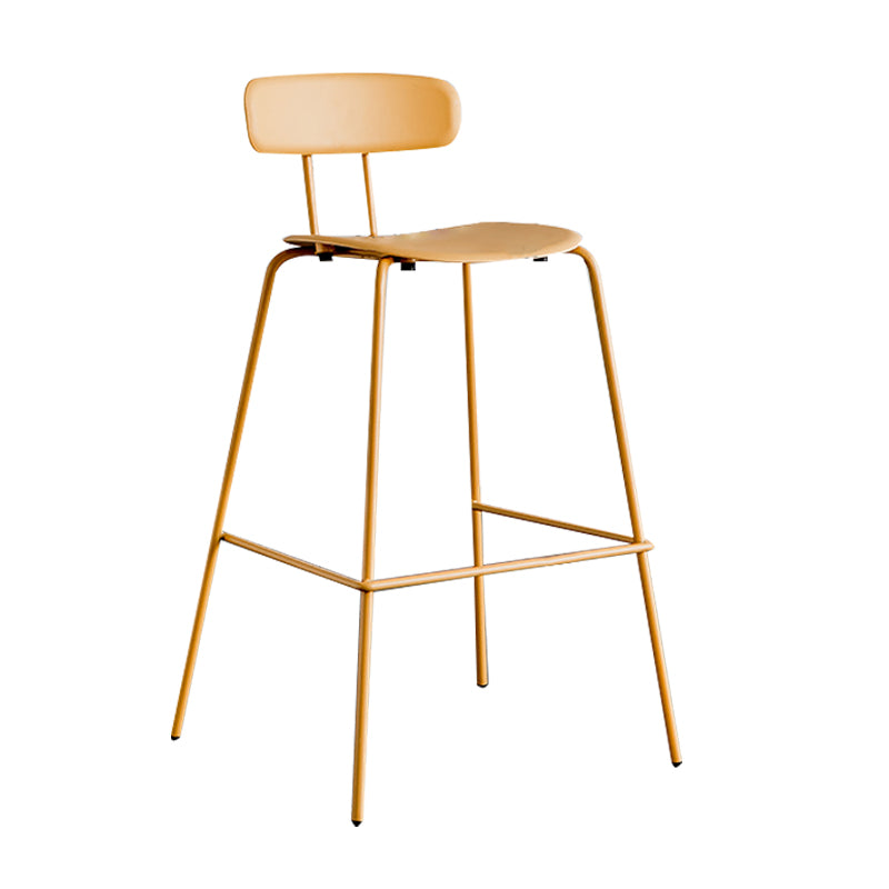Scandinavian Milk Tea Shop Metal Bar Stool Matte Finish Footrest Stool
