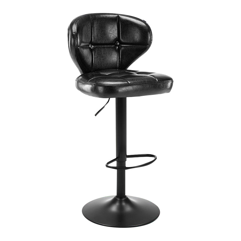 Modern Rotatable Backrest Counter Stool Steel Cashier Bar Stool with Cushion and Pedal