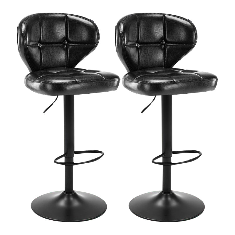 Modern Rotatable Backrest Counter Stool Steel Cashier Bar Stool with Cushion and Pedal