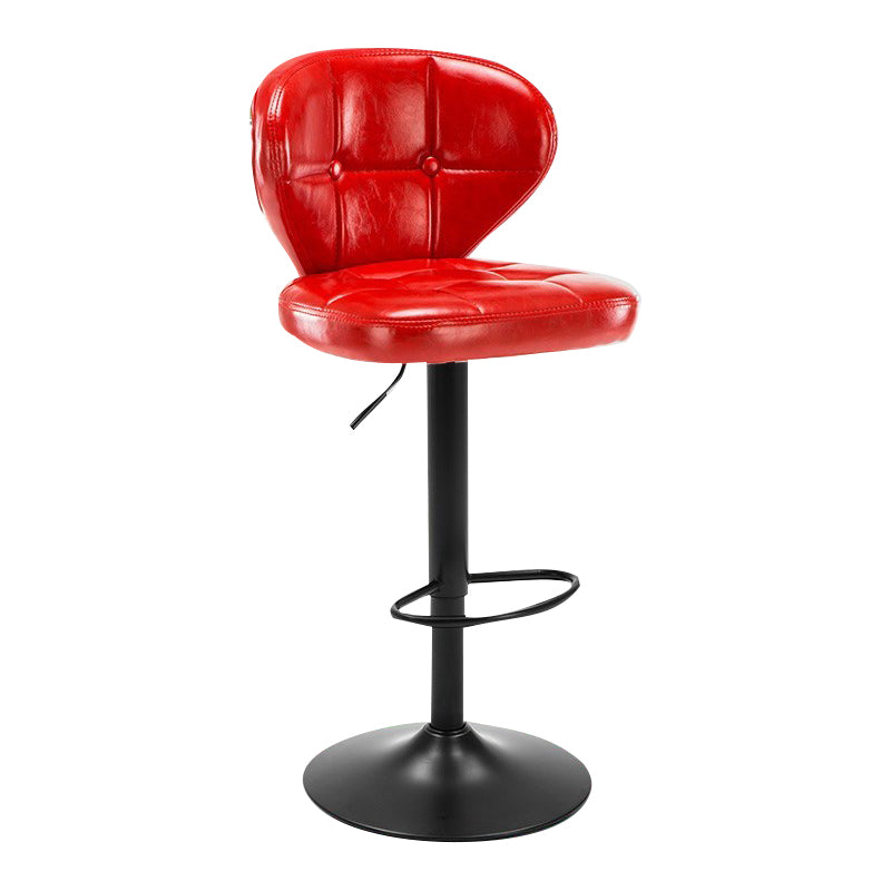 Modern Rotatable Backrest Counter Stool Steel Cashier Bar Stool with Cushion and Pedal