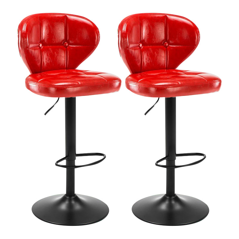 Modern Rotatable Backrest Counter Stool Steel Cashier Bar Stool with Cushion and Pedal