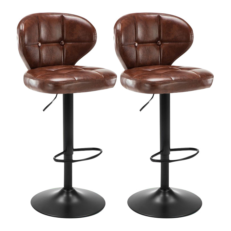 Modern Rotatable Backrest Counter Stool Steel Cashier Bar Stool with Cushion and Pedal