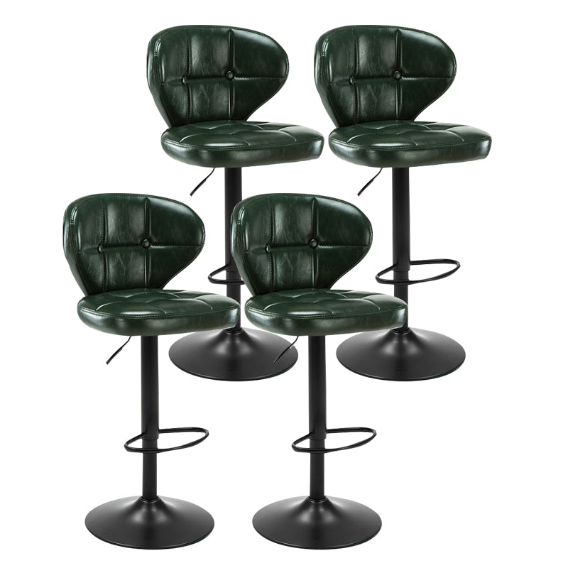 Modern Rotatable Backrest Counter Stool Steel Cashier Bar Stool with Cushion and Pedal