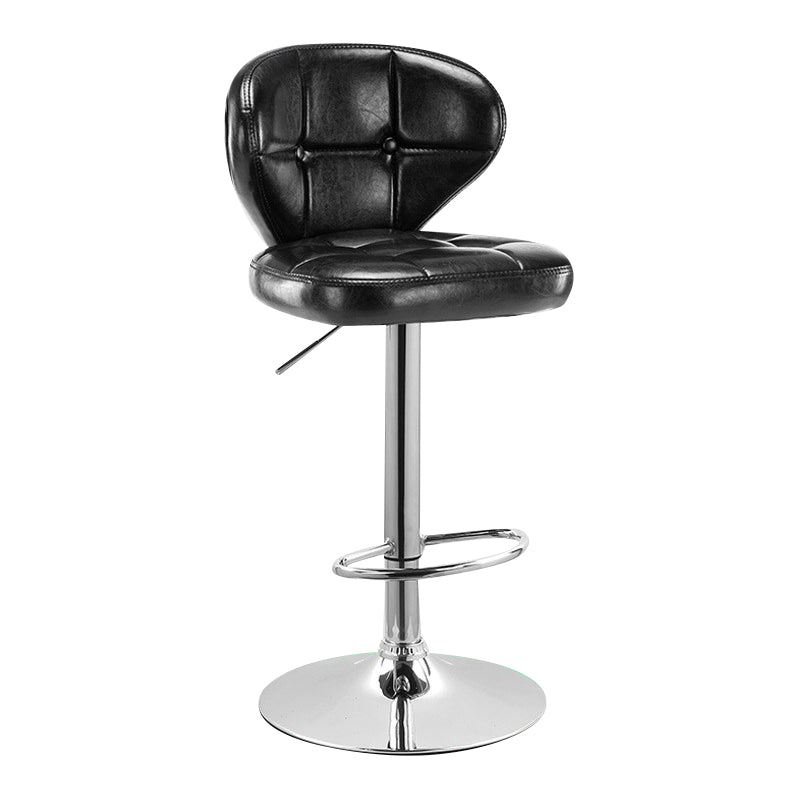 Modern Rotatable Backrest Counter Stool Steel Cashier Bar Stool with Cushion and Pedal