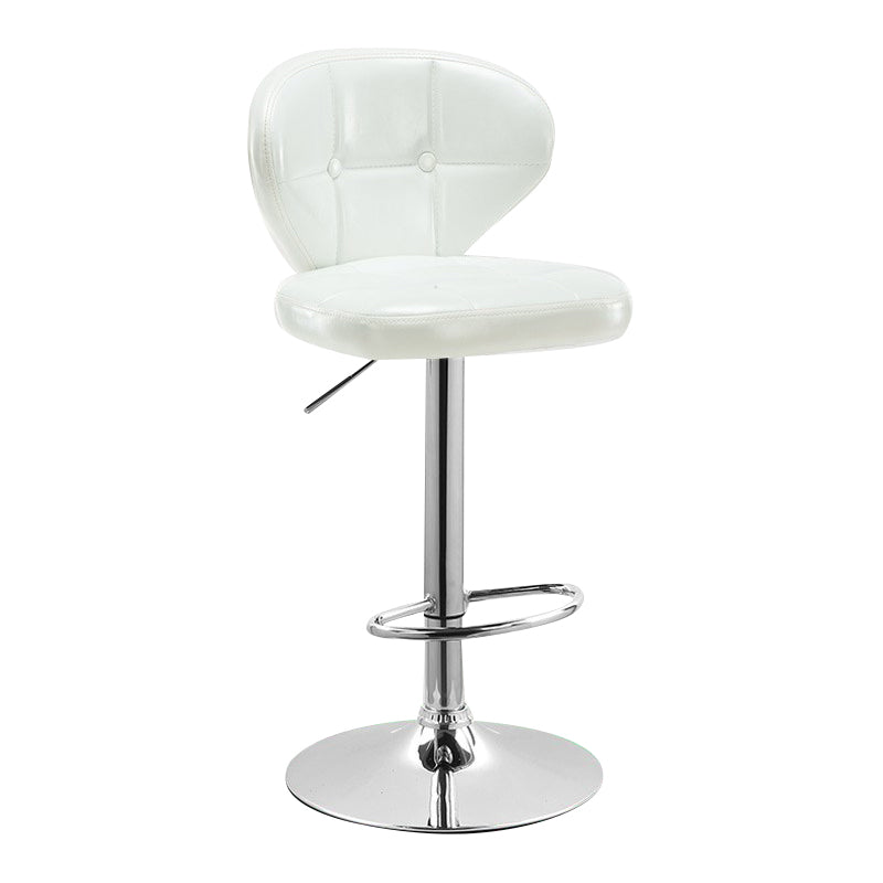 Modern Rotatable Backrest Counter Stool Steel Cashier Bar Stool with Cushion and Pedal