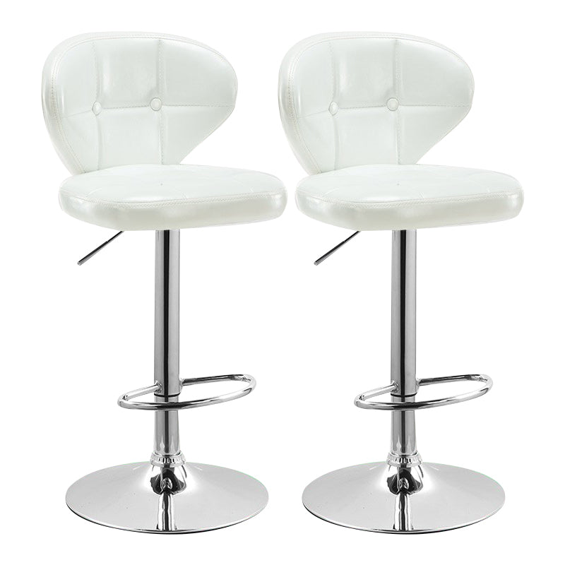 Modern Rotatable Backrest Counter Stool Steel Cashier Bar Stool with Cushion and Pedal