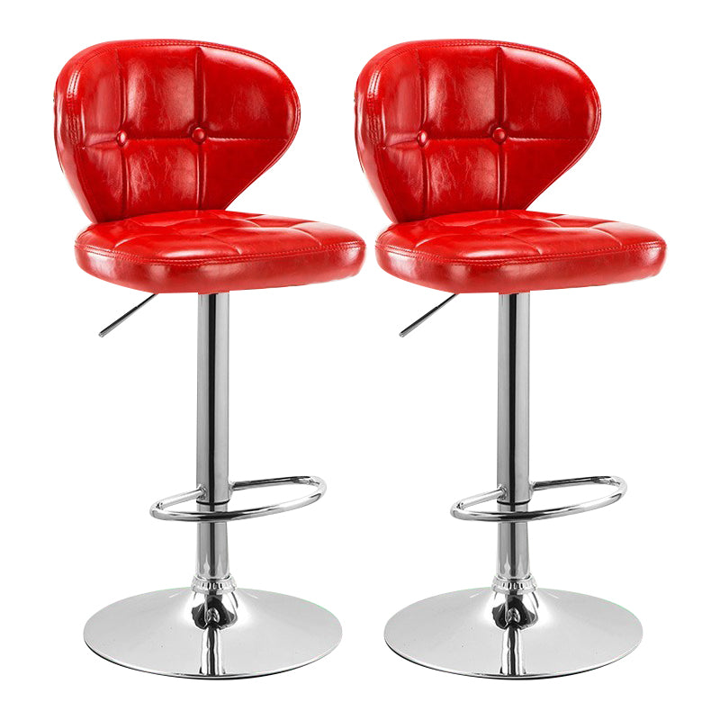 Modern Rotatable Backrest Counter Stool Steel Cashier Bar Stool with Cushion and Pedal