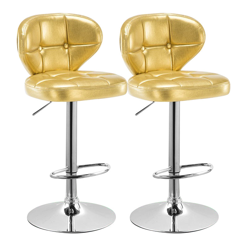 Modern Rotatable Backrest Counter Stool Steel Cashier Bar Stool with Cushion and Pedal