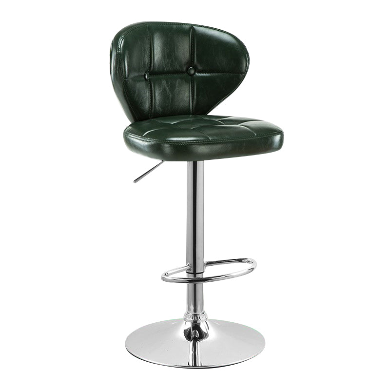 Modern Rotatable Backrest Counter Stool Steel Cashier Bar Stool with Cushion and Pedal