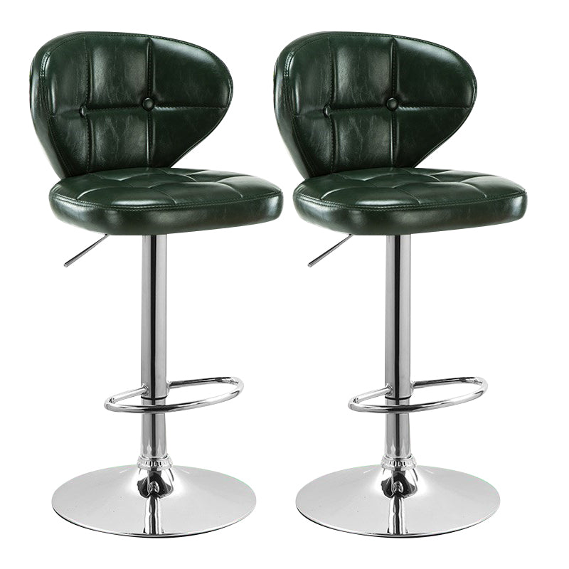 Modern Rotatable Backrest Counter Stool Steel Cashier Bar Stool with Cushion and Pedal