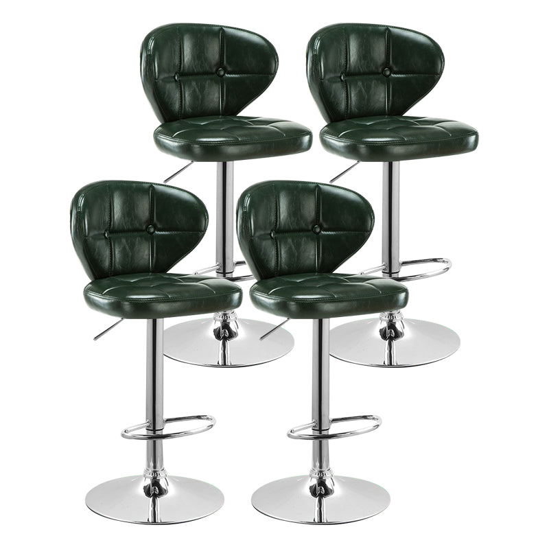 Modern Rotatable Backrest Counter Stool Steel Cashier Bar Stool with Cushion and Pedal