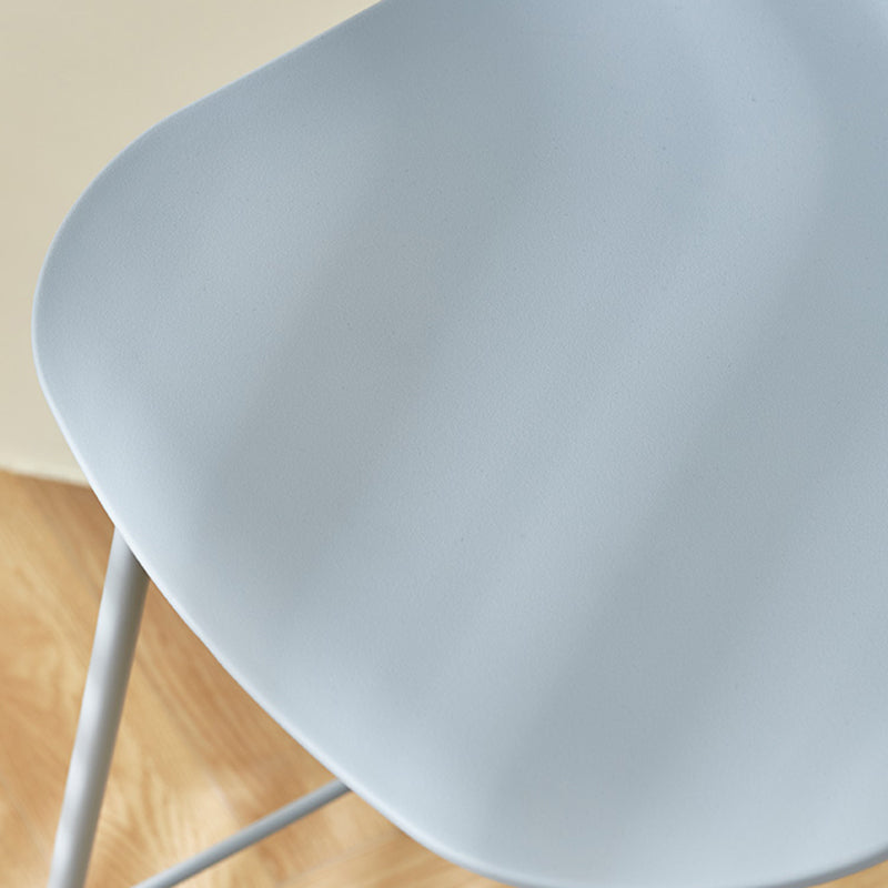 Scandinavian Matte Finish Metal Bar Stool Milk Tea Shop Footrest Stool
