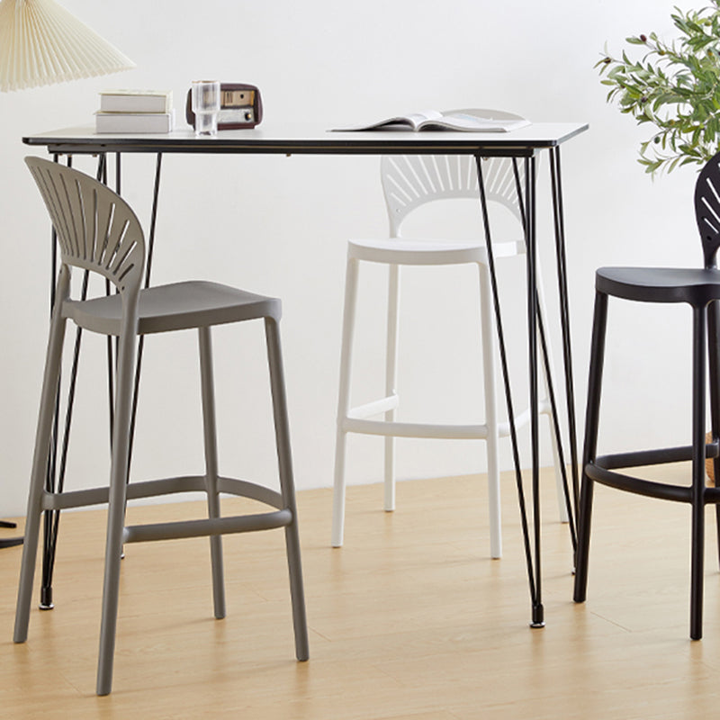 Scandinavian Home Stackable Stool Matte Finish Plastic Barstool
