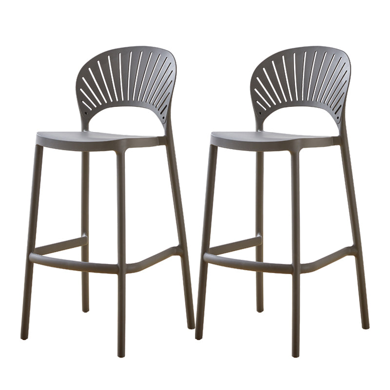 Scandinavian Home Stackable Stool Matte Finish Plastic Barstool