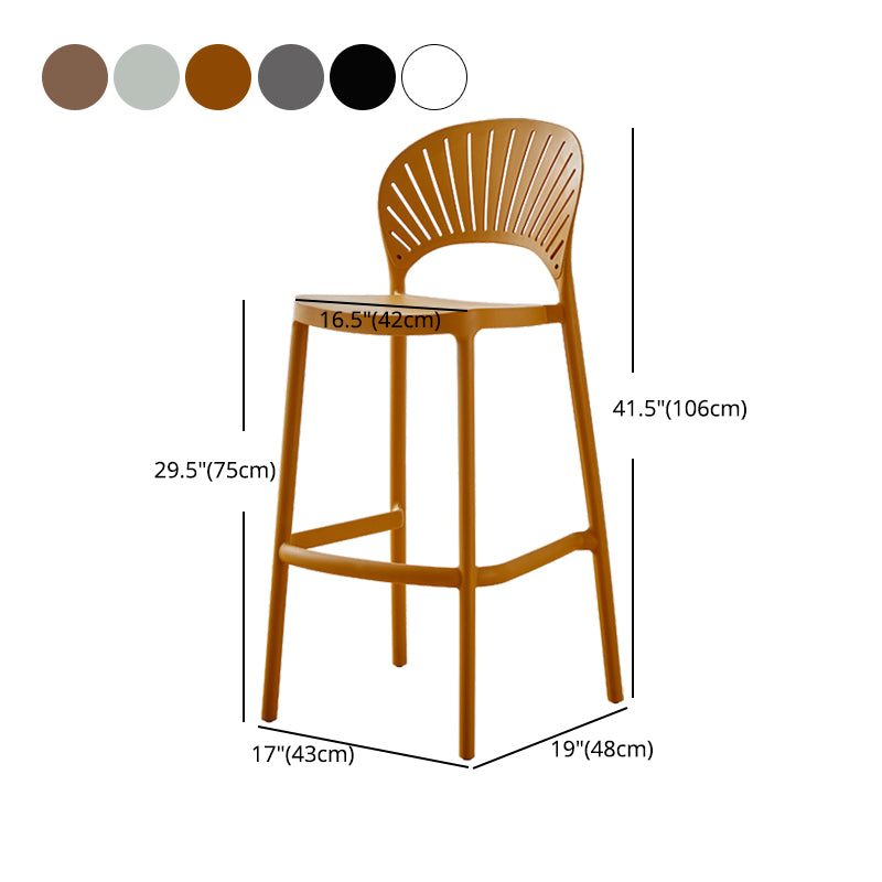Scandinavian Home Stackable Stool Matte Finish Plastic Barstool