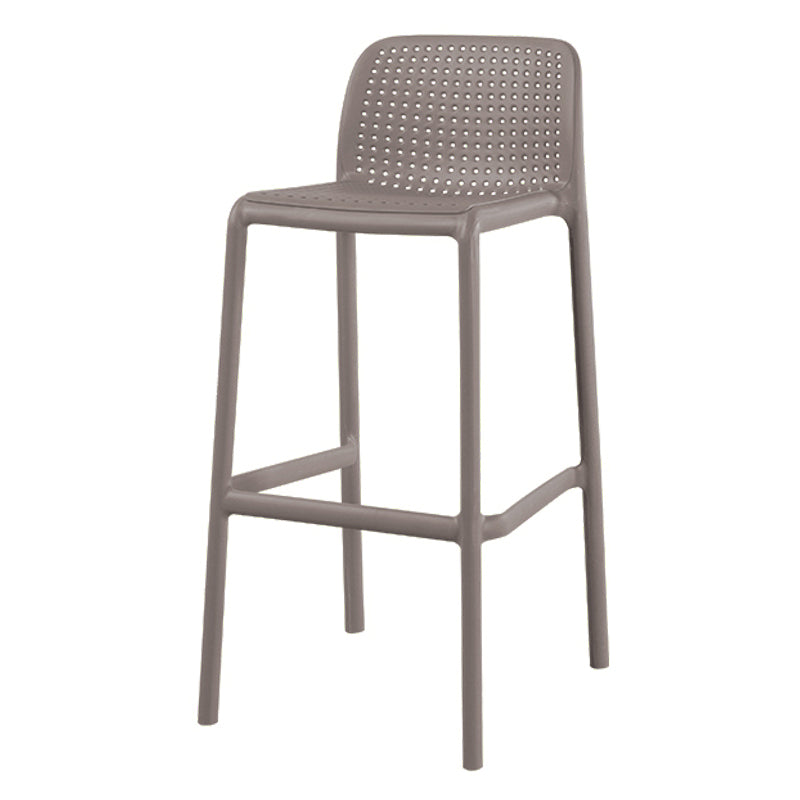 Scandinavian Matte Finish Milk Tea Shop Stool Plastic Footrest Barstool