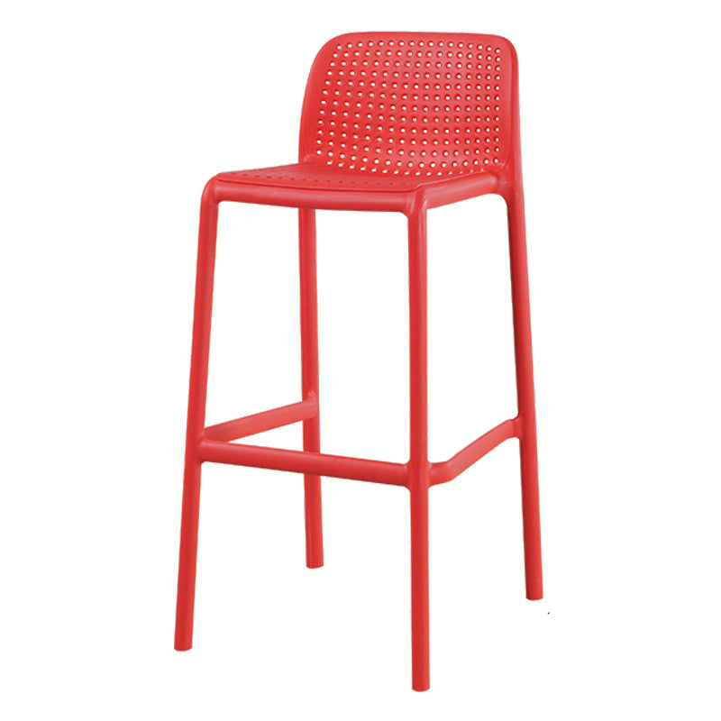 Scandinavian Matte Finish Milk Tea Shop Stool Plastic Footrest Barstool