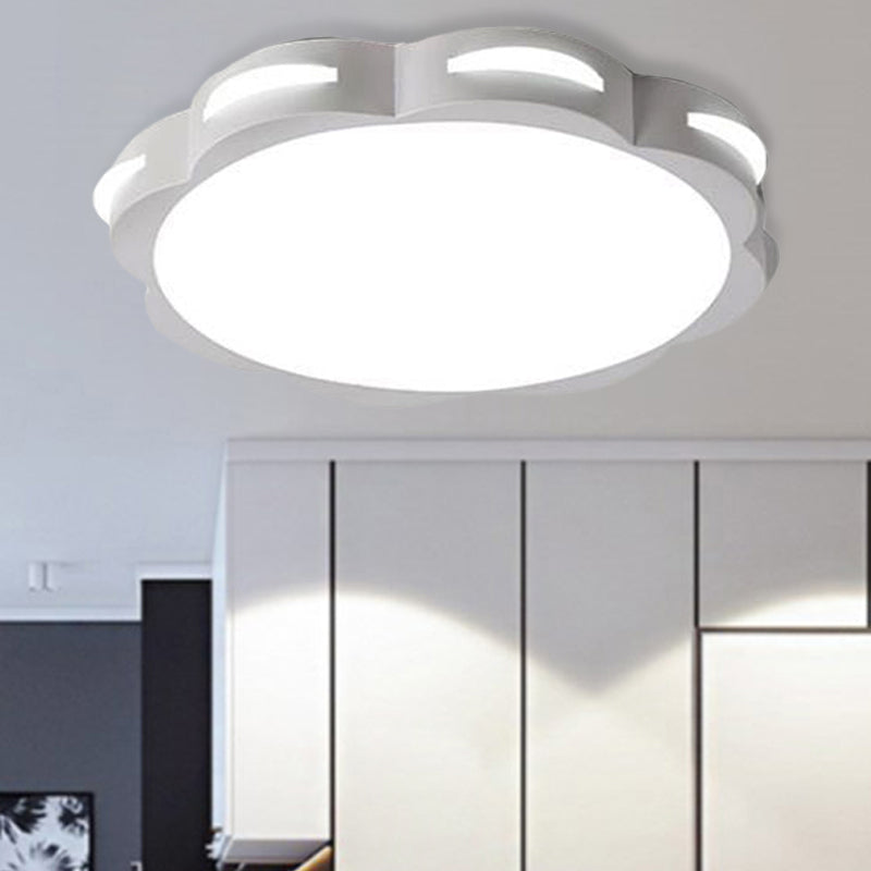 Bedroom Ceiling Lighting LED, Macaron Flush Mount Light with Acrylic Floral Shade for Girls