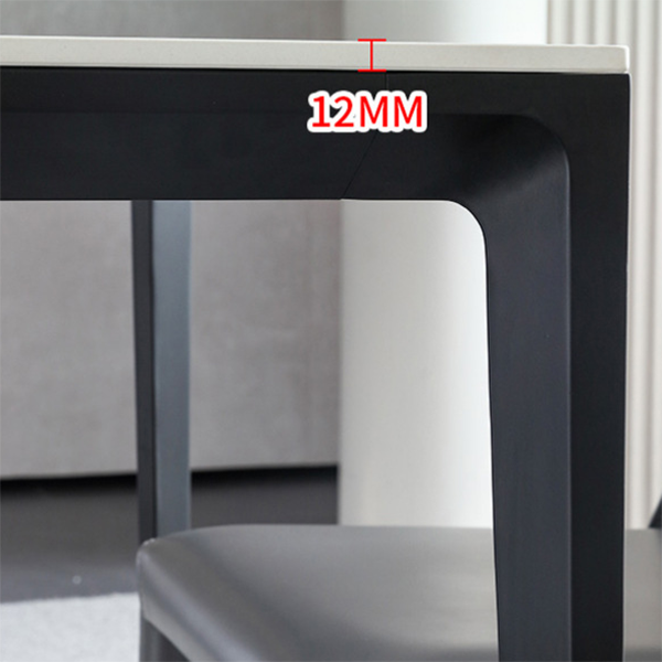 Industrial Style 4 Legs Furniture Stone Square Dining Table for Dining Room