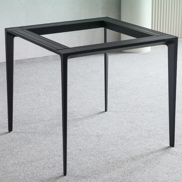 Industrial Style 4 Legs Furniture Stone Square Dining Table for Dining Room