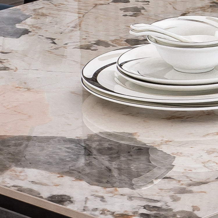 Sintered Stone Table for Restaurant Industrial Rectangle Dining Table with 4 Legs
