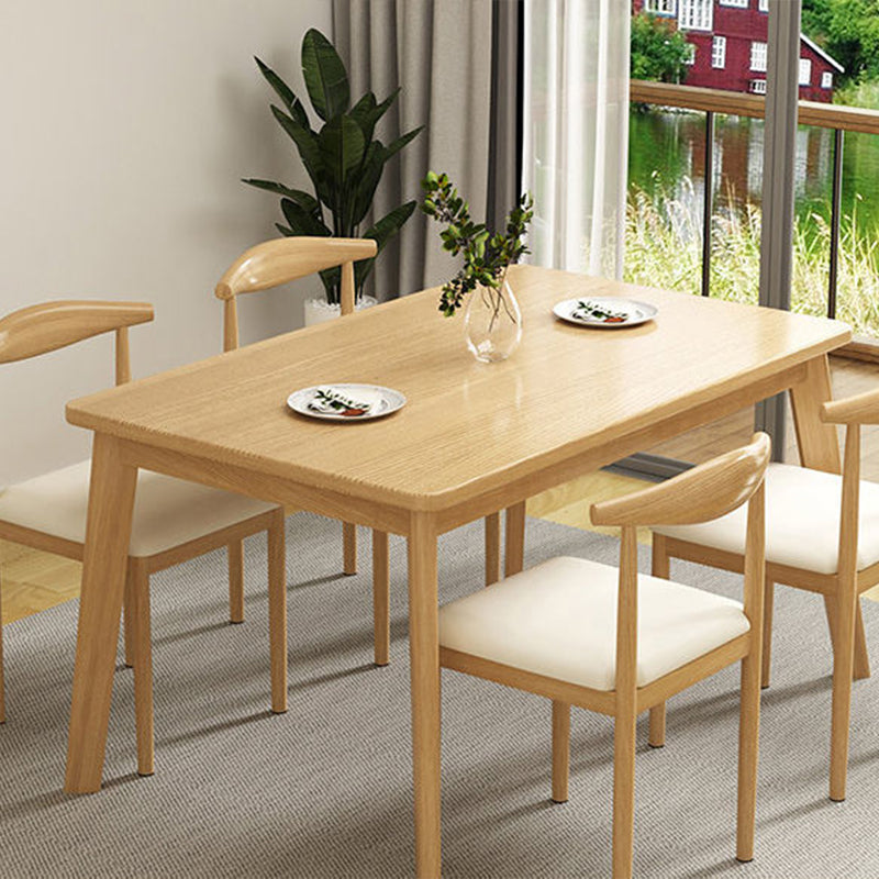 Rectangle Dining Table Mid-Century Modern Dining Table with 4 Wood Legs