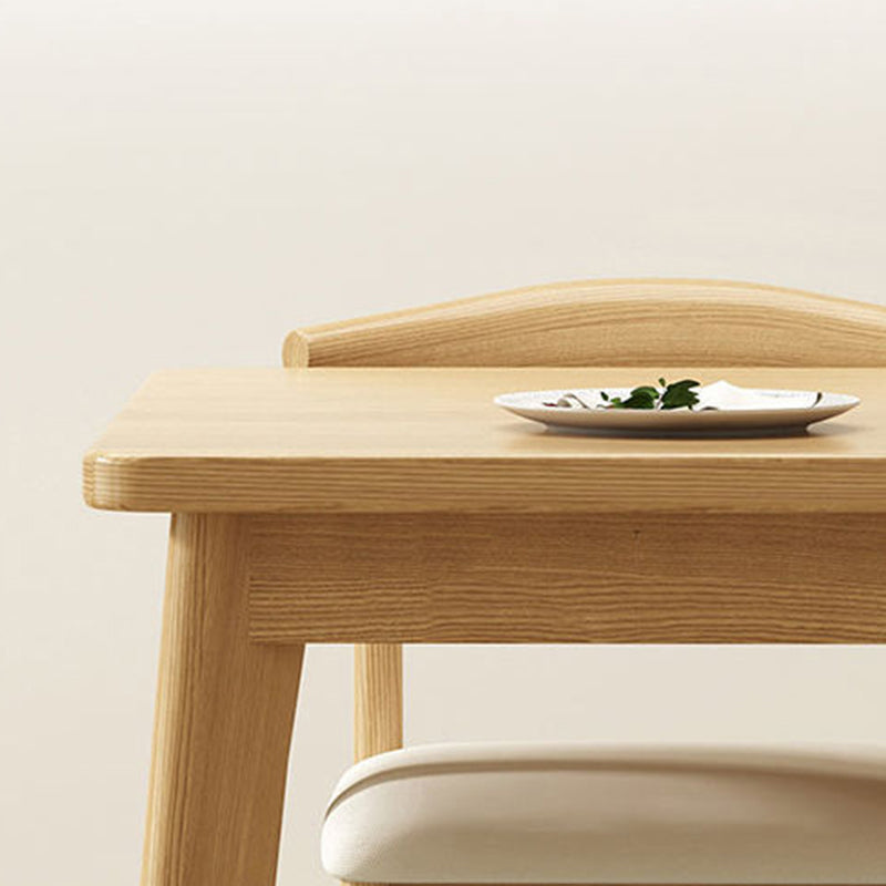 Rectangle Dining Table Mid-Century Modern Dining Table with 4 Wood Legs
