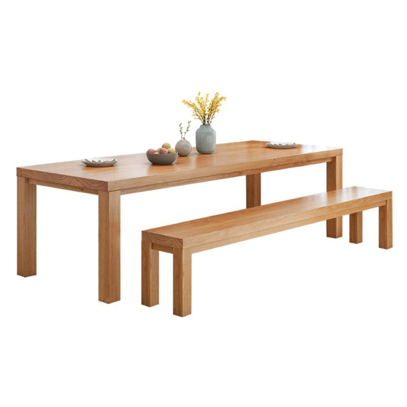 Modern Style Dining Table Rectangle Wood Dining Table with 3 legs