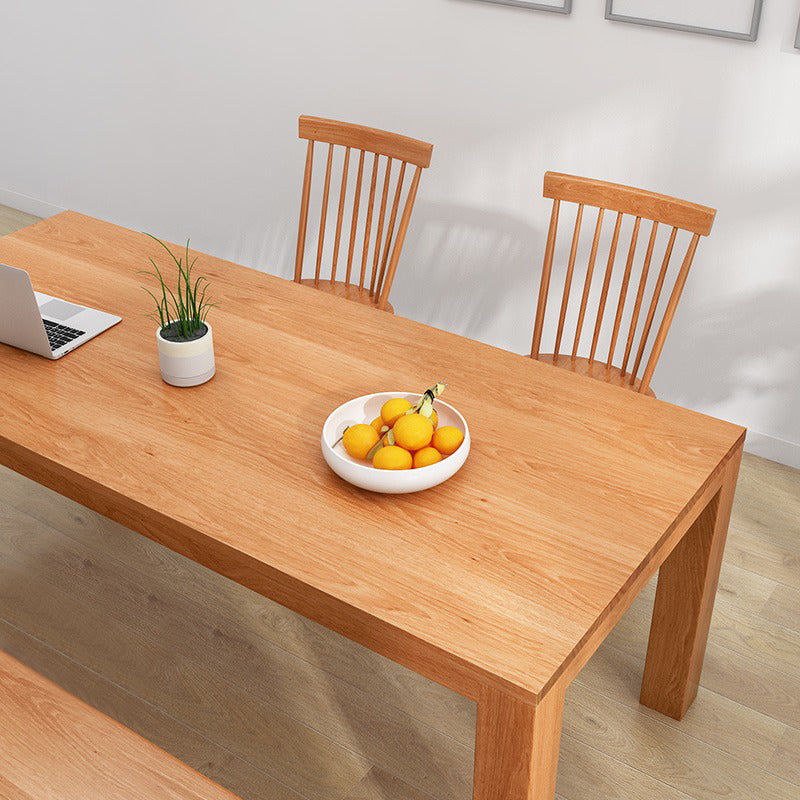 Modern Style Dining Table Rectangle Wood Dining Table with 3 legs