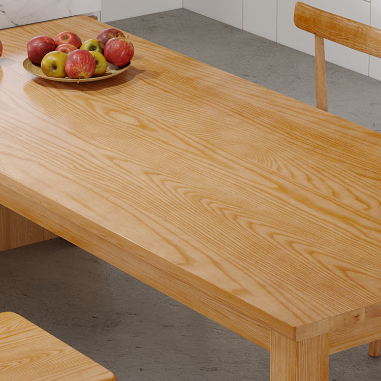 Modern Style Dining Table Rectangle Wood Dining Table with 3 legs