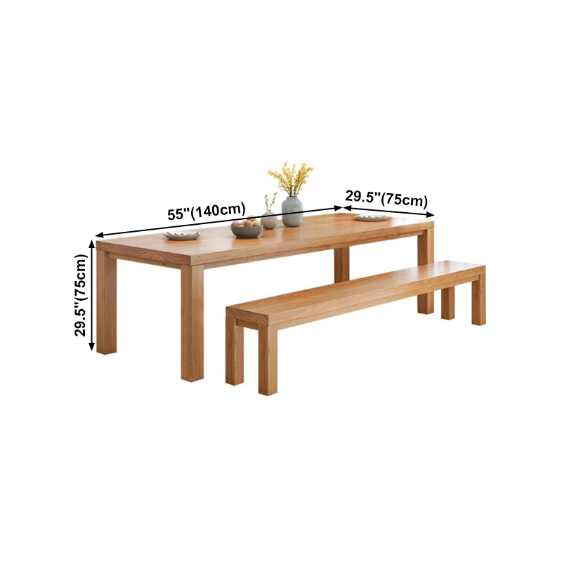 Modern Style Dining Table Rectangle Wood Dining Table with 3 legs
