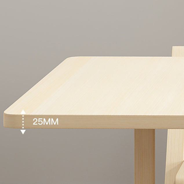 Mid-Century Dining Table Rectangle Wooden Dining Table with Trestle Base
