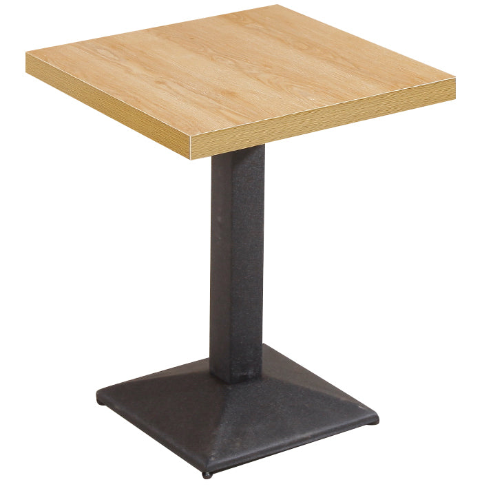 Industrial Wooden Table for Restaurant Dining Table with Pedestal Base in Black
