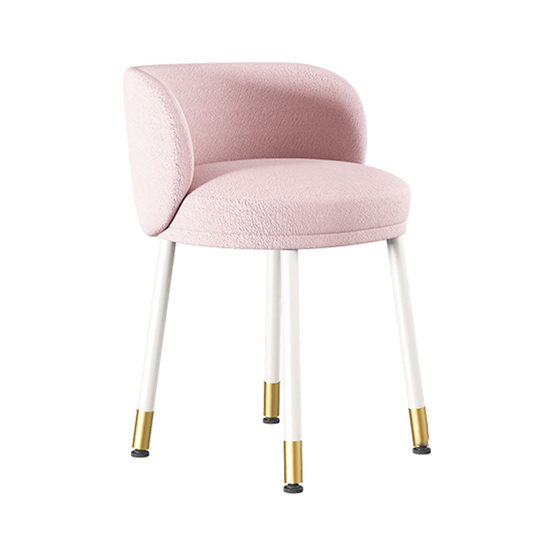 Scandinavian Upholstered Dining Chairs Armless Solid Back Chair