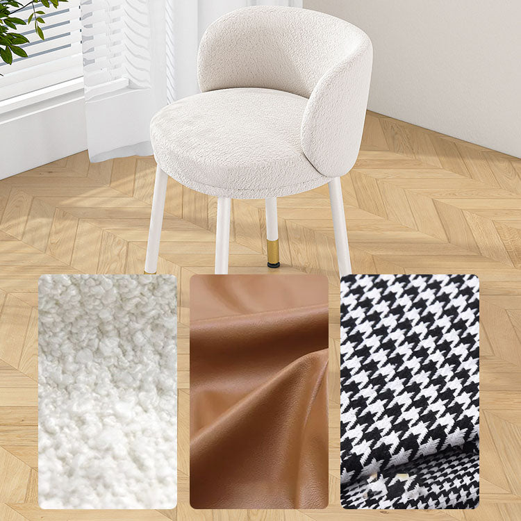 Scandinavian Upholstered Dining Chairs Armless Solid Back Chair