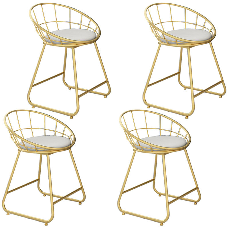 Nordic Design Upholstered Side Chairs Armless Open Back Chairs for Home
