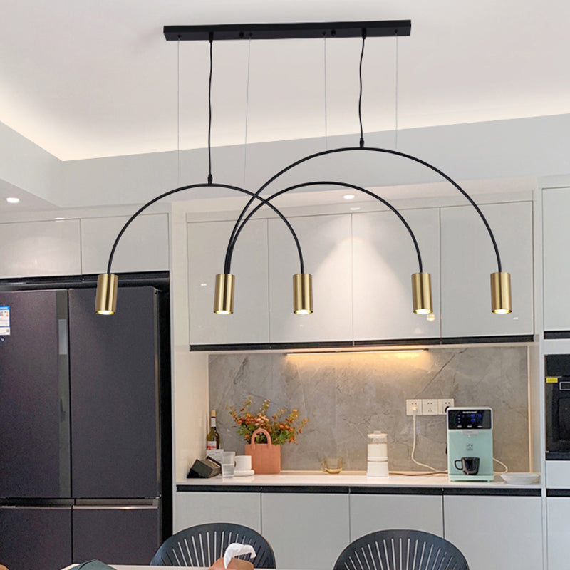 Contemporary Pendant Lights Cylinder Hanging Lighting Fixtures Metal for Kitchen Island