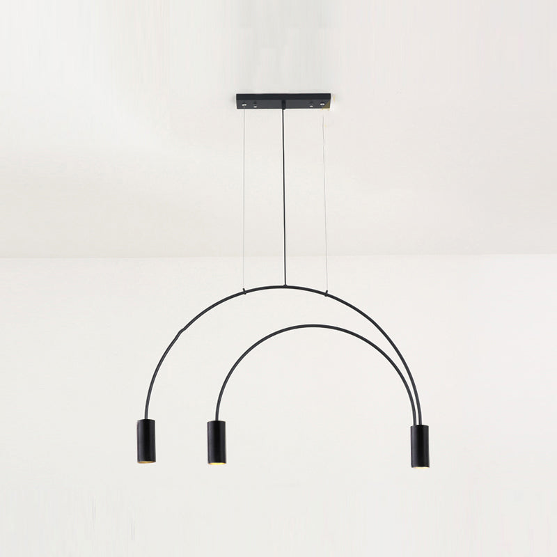 Contemporary Pendant Lights Cylinder Hanging Lighting Fixtures Metal for Kitchen Island