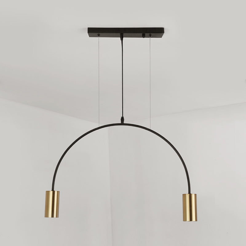 Contemporary Pendant Lights Cylinder Hanging Lighting Fixtures Metal for Kitchen Island