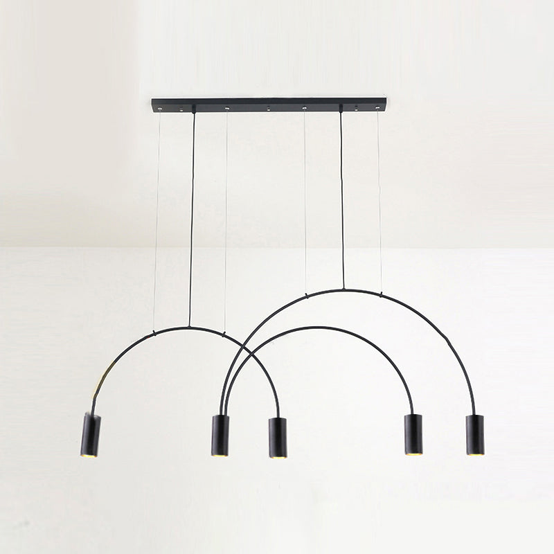 Contemporary Pendant Lights Cylinder Hanging Lighting Fixtures Metal for Kitchen Island