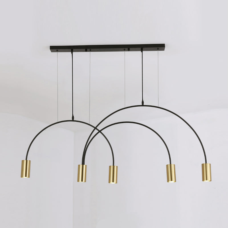Contemporary Pendant Lights Cylinder Hanging Lighting Fixtures Metal for Kitchen Island