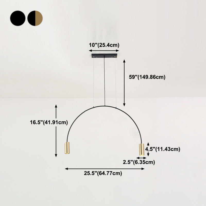 Contemporary Pendant Lights Cylinder Hanging Lighting Fixtures Metal for Kitchen Island